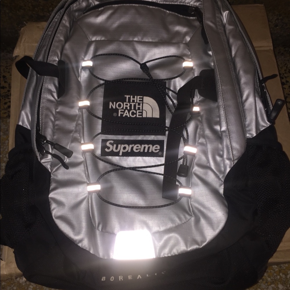 The Supreme North Face metallic borealis backpack